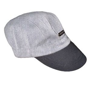Forkicks Short Brim Baseball Cap Hat Stretchy Fit Gray Black Bill Elastic Comfy